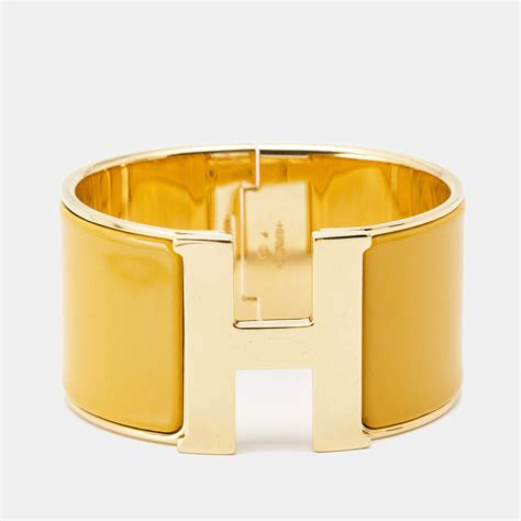 hermes gray pm clic clac yellow gold fashionphile|Clic Clac H Faubourg City bracelet .